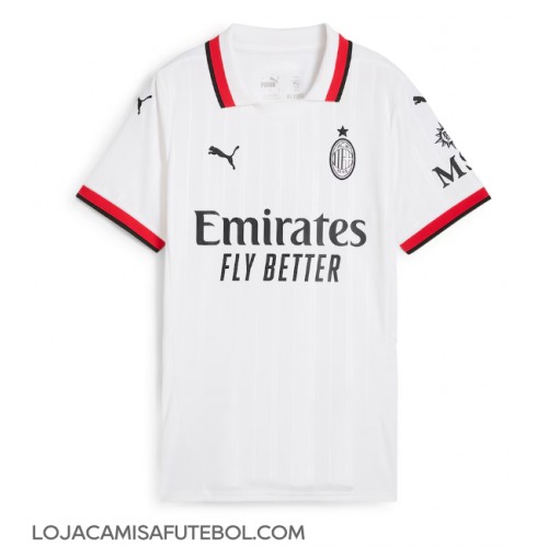 Camisa de Futebol AC Milan Equipamento Secundário Mulheres 2024-25 Manga Curta